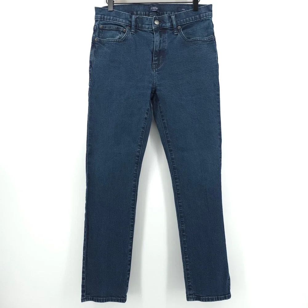 J.Crew Mens Jeans Slim Flex 30x30 Dark Wash Denim Casual Classic